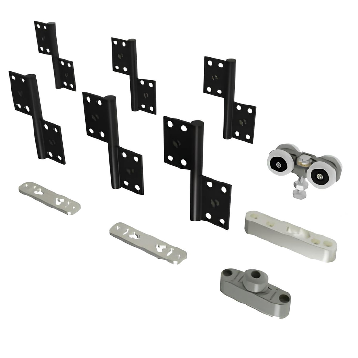 Kit Articolato Plus mais 2 folhas -Fix Canto-Centro- Dobradica Aluminio Rometal 82463_0